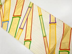 アンティーク　竹模様織り出し袋帯（材料）